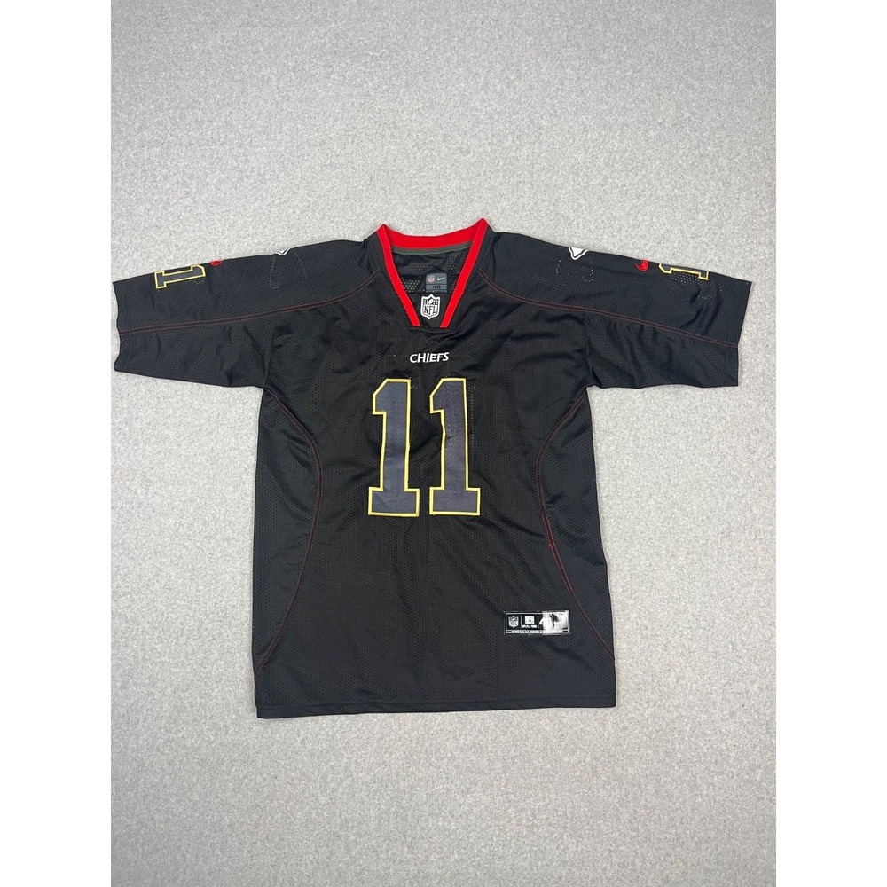 Kansas City Chiefs Football Jersey Mens M Black Alternate Alex Smith‎ Nike